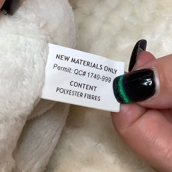 Unbranded White Plush Bunny Rabbit Embroidered Carrot Foot Stuffed Animal Toy - Picture 11 of 12